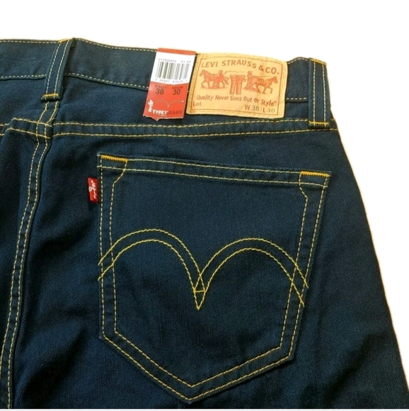 Levi's Wide Leg Real Loose Jeans Men Sz 38 Blue Denim Type 1 Vtg Y2k Skater NOS - Picture 7 of 12